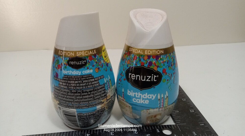 Renuzit Birthday Cake Gel Air Freshener Special Edition 7.0 oz 2 Pack